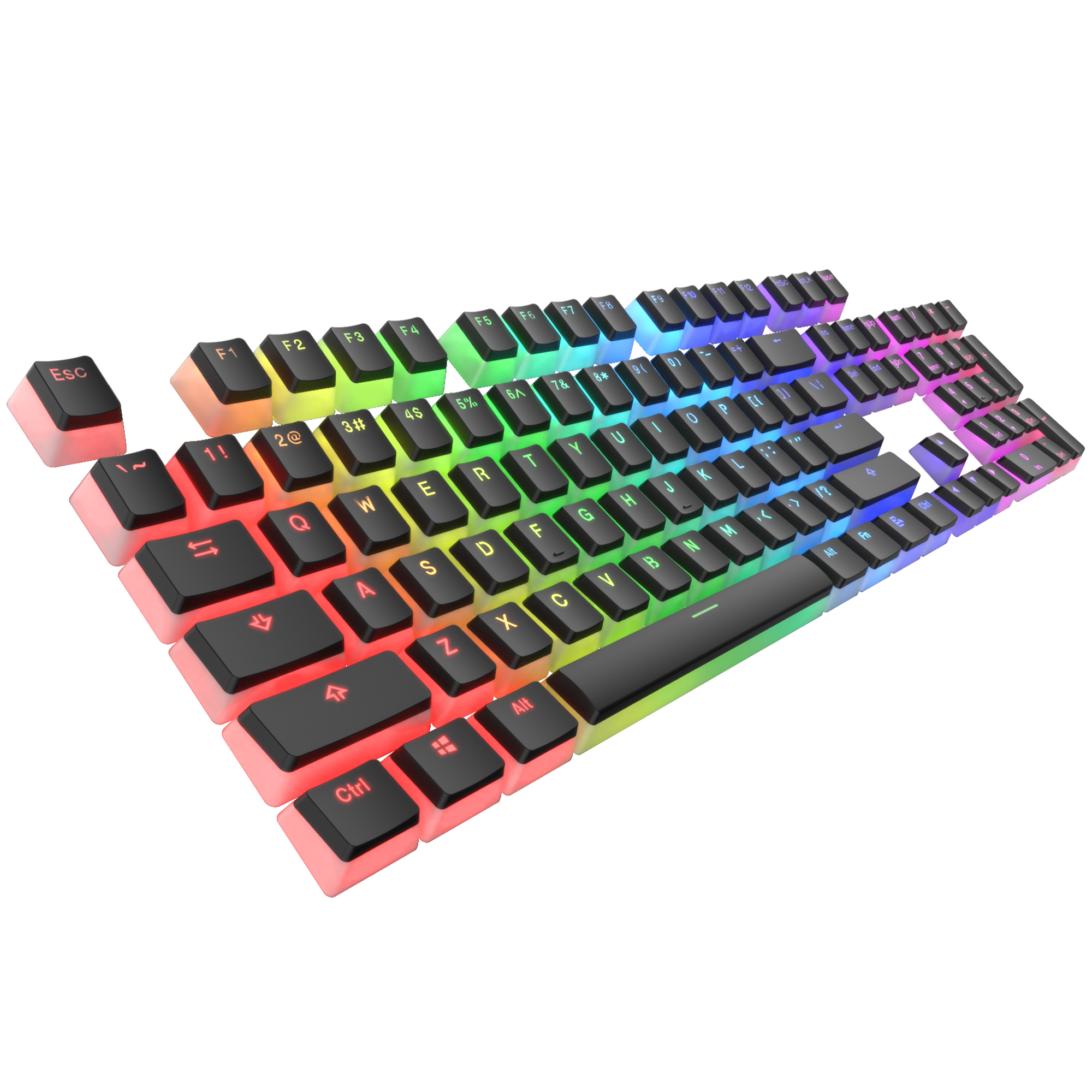 Tecware PBT Pudding Keycap Set (Black)